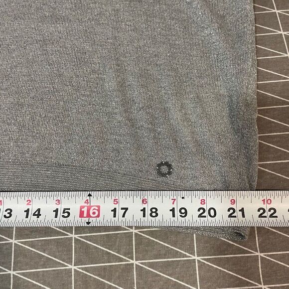 Vintage NUMPH Gray Silver Threads Oversized Top Drop shoulder sleeves less sz XS - Picture 7 of 8